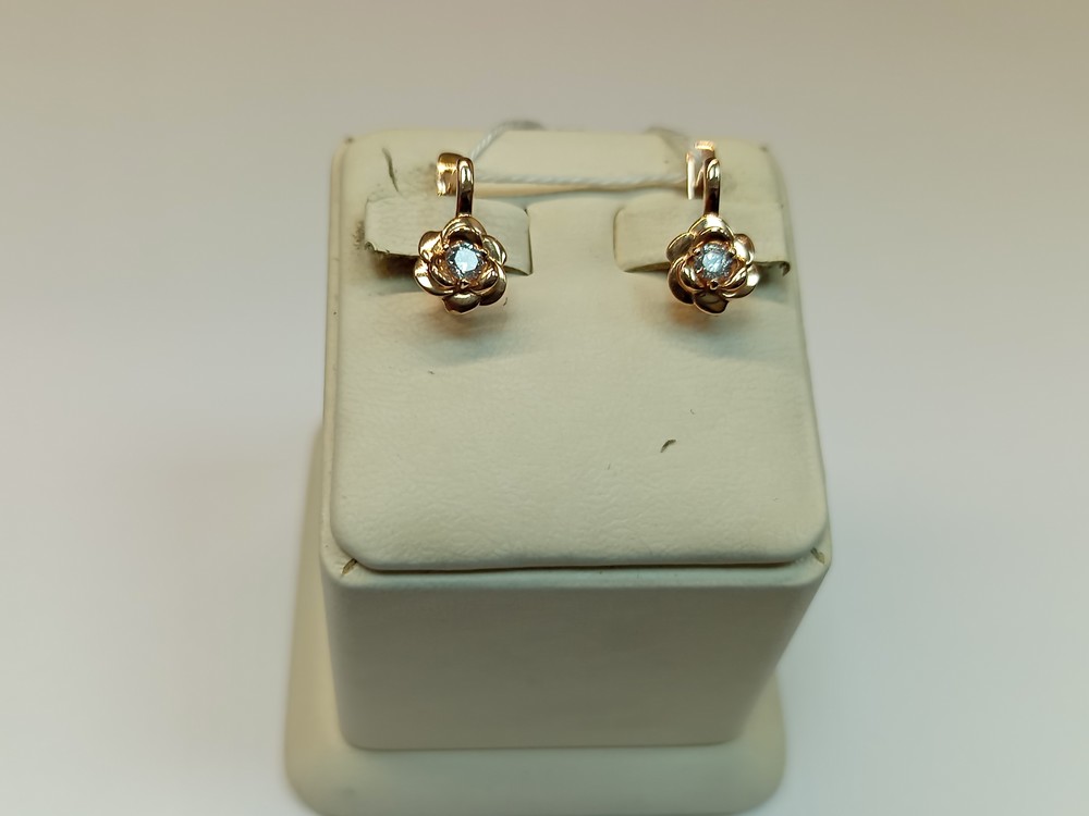 СЕРЬГИ С КАМНЕМ (Au 585)