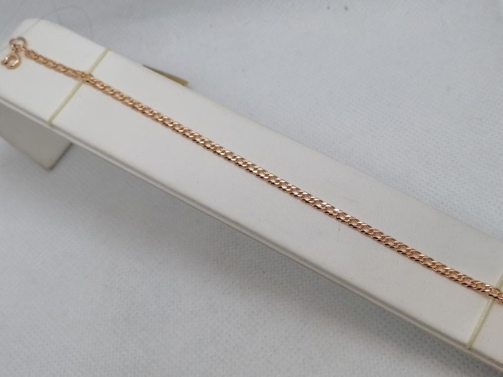 7050154-18 БРАСЛЕТ ПОЛНОВЕСНЫЙ Ромб двойной (Au 585)