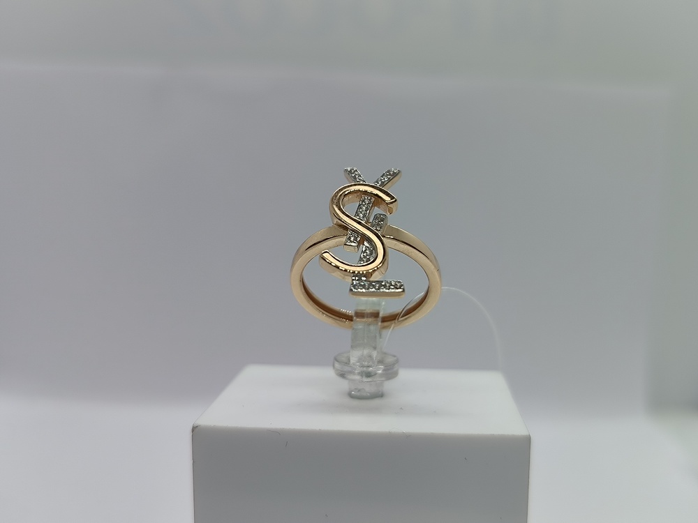 КОЛЬЦО С КАМНЯМИ (Au 585)