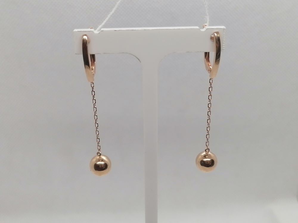 СЕРЬГИ БЕЗ КАМНЯ (Au 585)