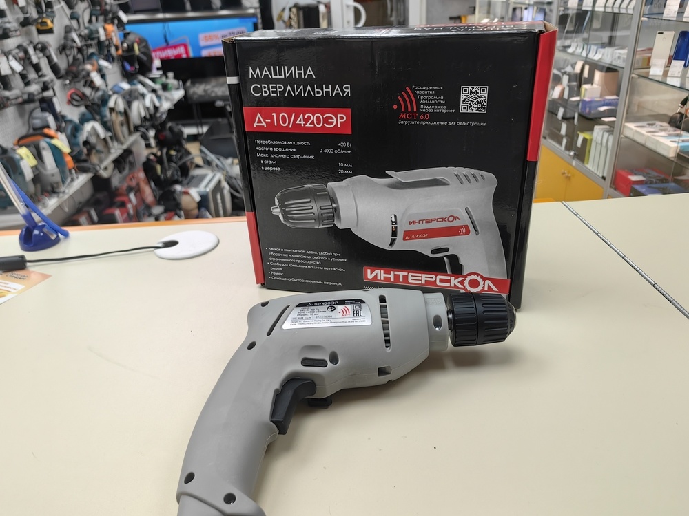 Дрель-безударная Интерскол Д-10/420ЭР ПРОМО (672.1.0.00)