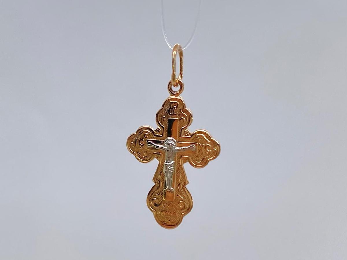 20-0252 ПОДВЕСКА КРЕСТ без камня (Au 585)