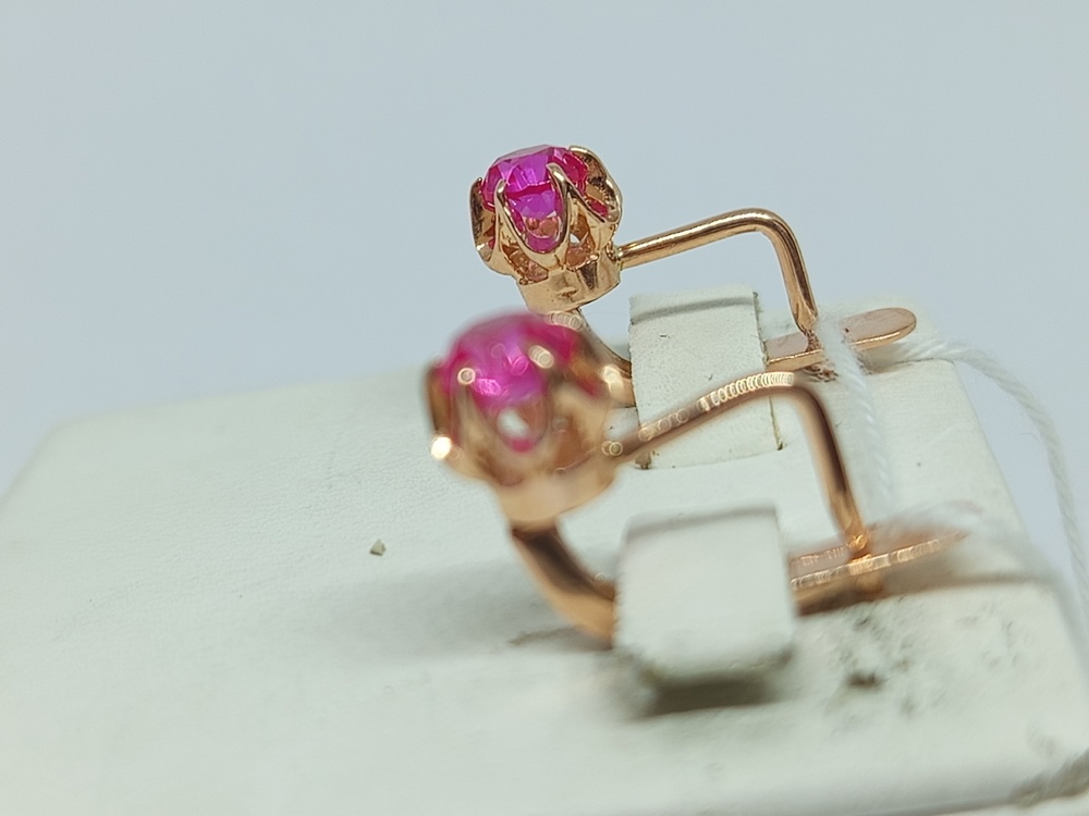 СЕРЬГИ С КАМНЕМ (Au 585)