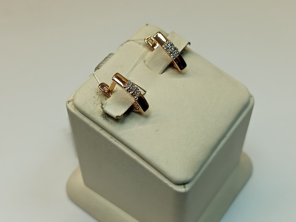 000842-1102 СЕРЬГИ С КАМНЯМИ (Au 585)