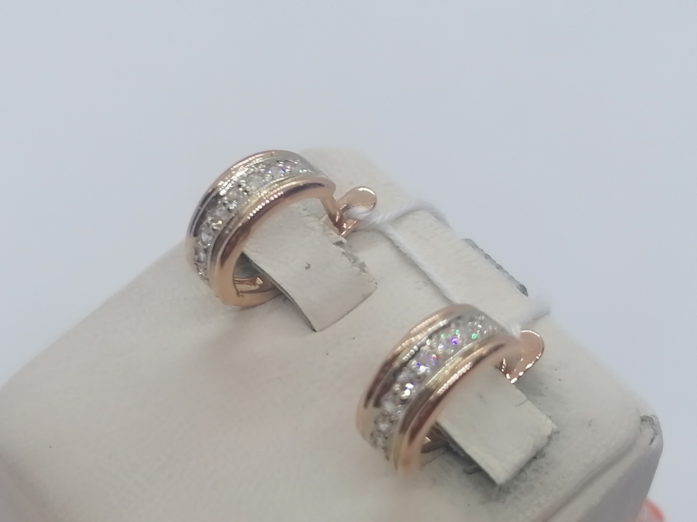 СКМИ585 СЕРЬГИ С КАМНЯМИ (Au 585)