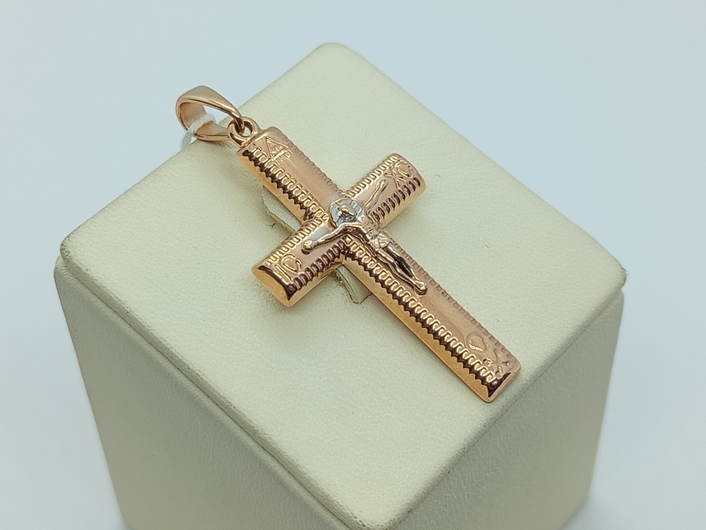 ПОДКБК585 ПОДВЕСКА КРЕСТ БЕЗ КАМНЯ (Au 585)