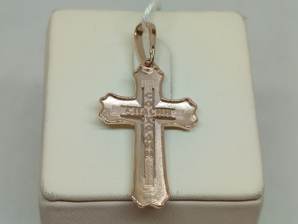 ПОДКБК585 ПОДВЕСКА КРЕСТ БЕЗ КАМНЯ (Au 585)