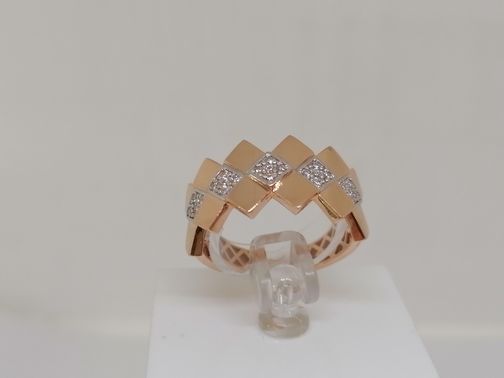 КОЛЬЦО С КАМНЯМИ (Au 585)