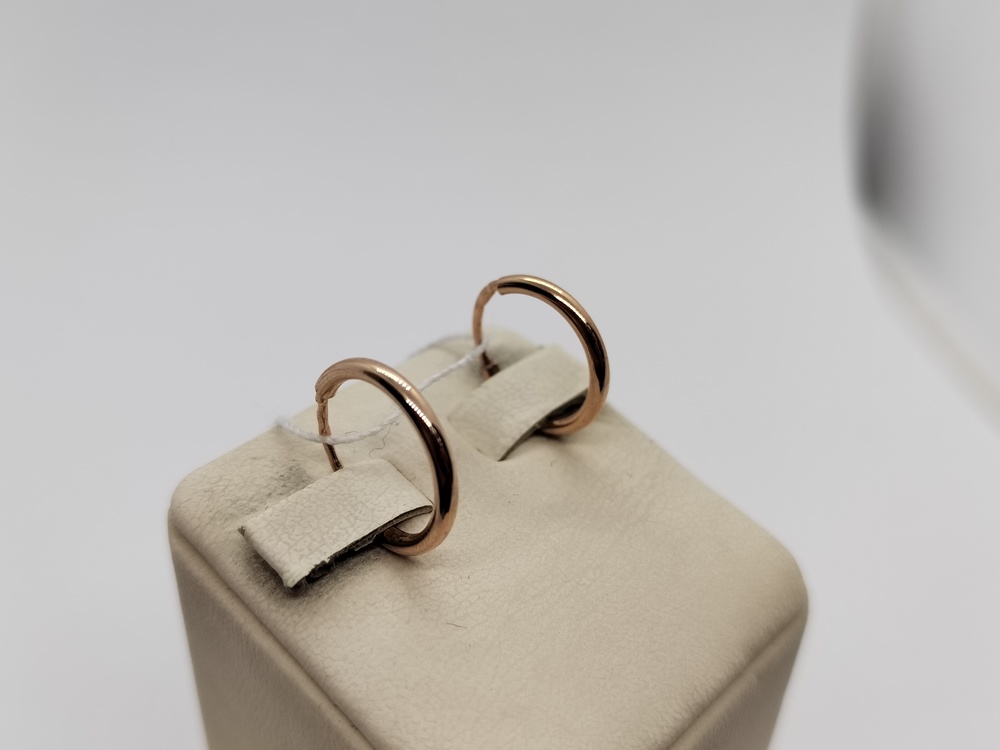 021003 СЕРЬГИ КОНГО без камня (Au 585)