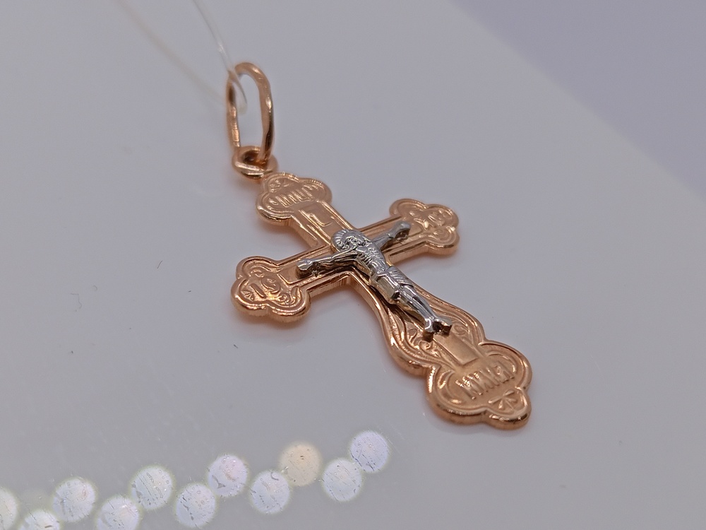 ПОДВЕСКА КРЕСТ без камня (Au 585)