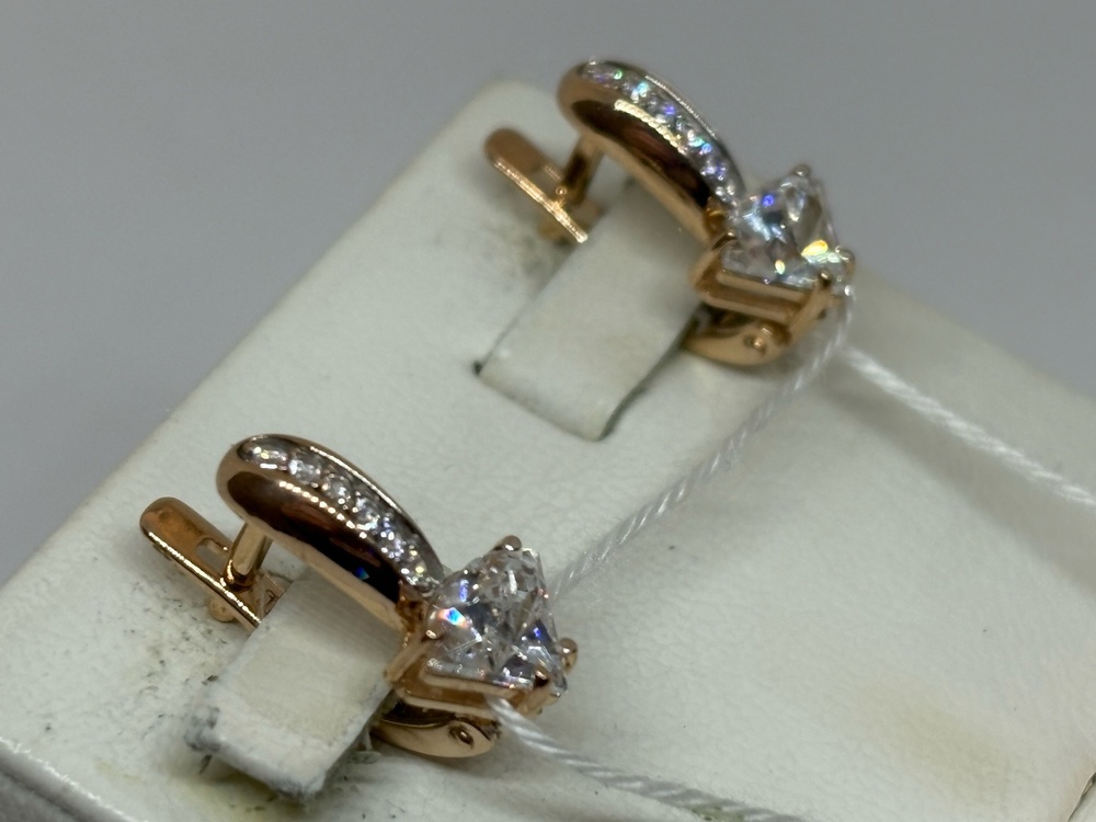 СКМИ585 СЕРЬГИ С КАМНЯМИ (Au 585)