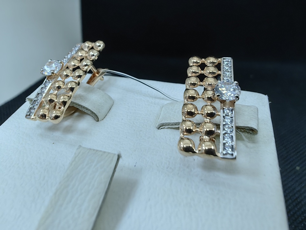 СЕРЬГИ С КАМНЯМИ (Au 585)