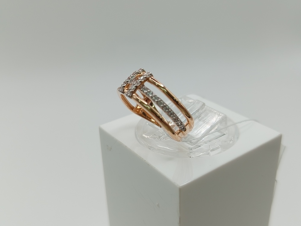 КОЛЬЦО С КАМНЯМИ (Au 585)