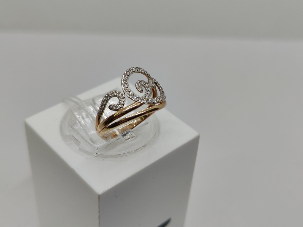 КОЛЬЦО С КАМНЯМИ (Au 585)