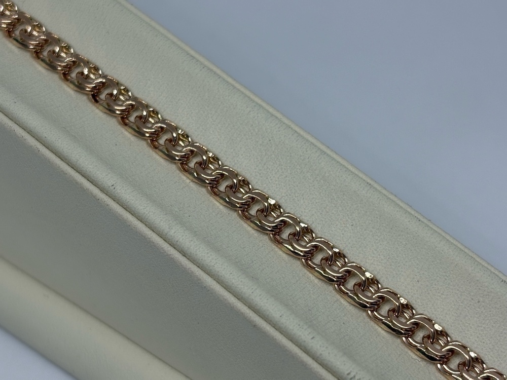 БЛБ585 БРАСЛЕТ ПОЛНОВЕСНЫЙ Бисмарк (Au 585)