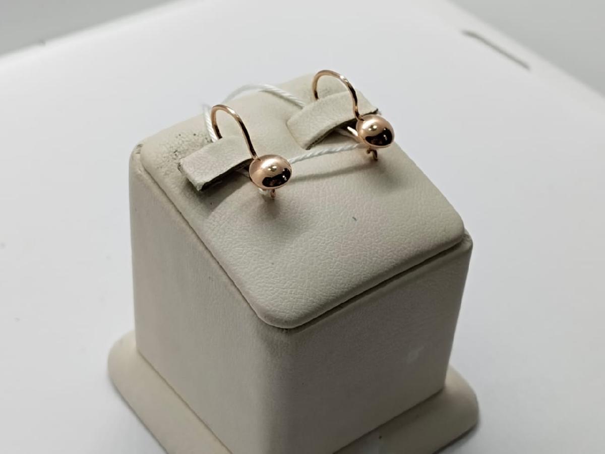 СБКМ583 СЕРЬГИ БЕЗ КАМНЯ (Au 583)