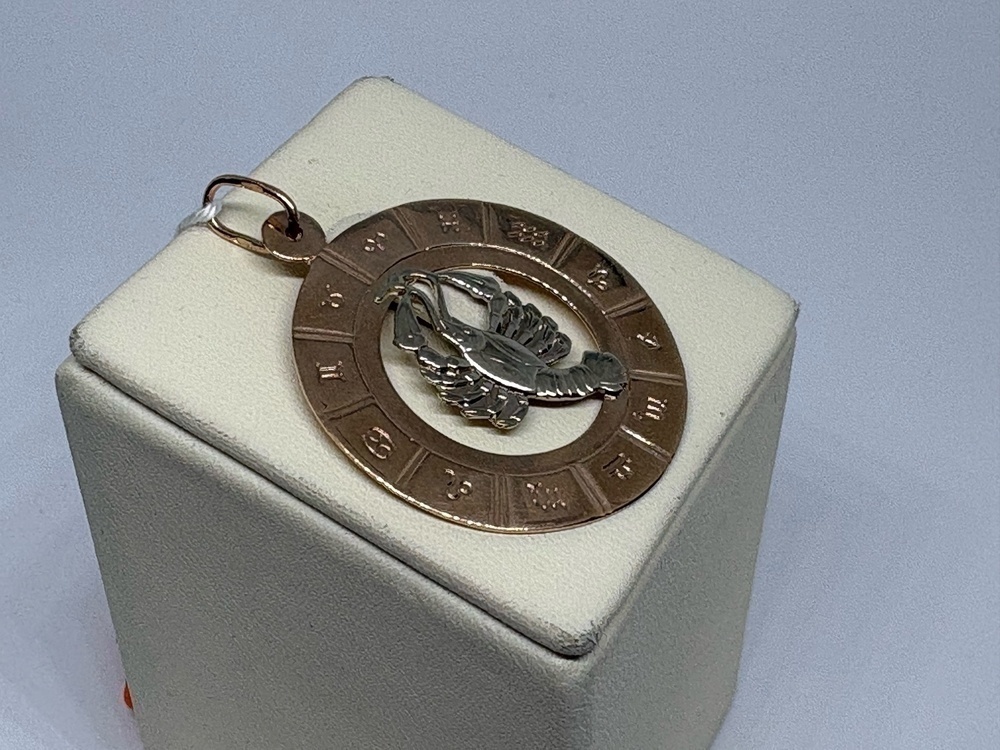 ПОДВЕСКА ЗНАК ЗОДИАКА РАК Au 585