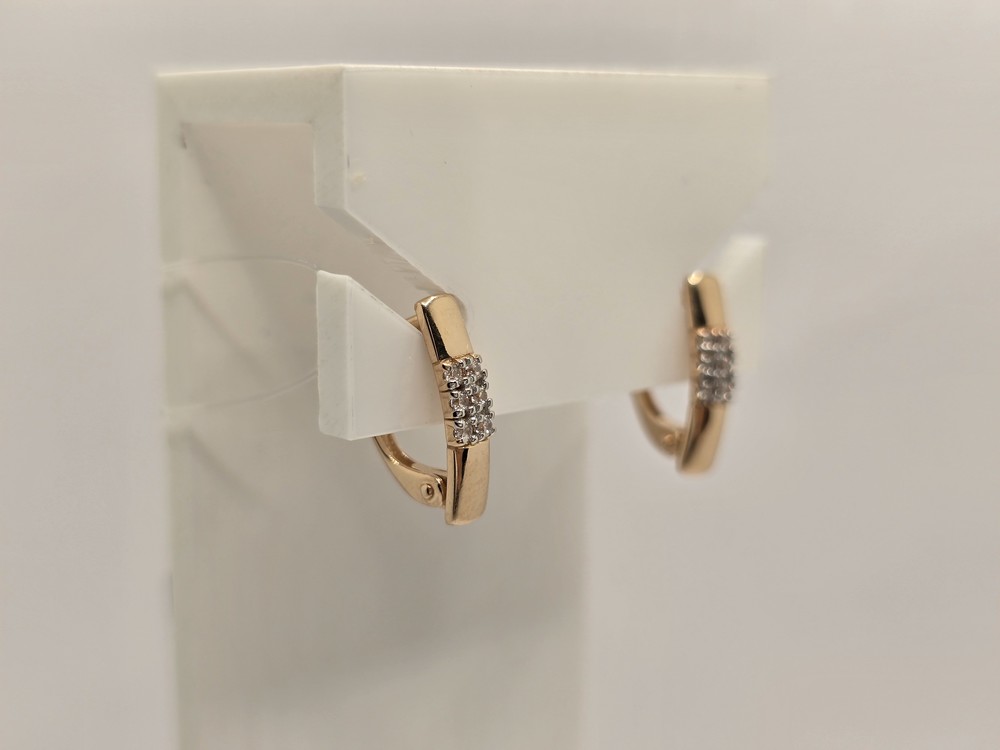 000842-1102 СЕРЬГИ С КАМНЯМИ (Au 585)