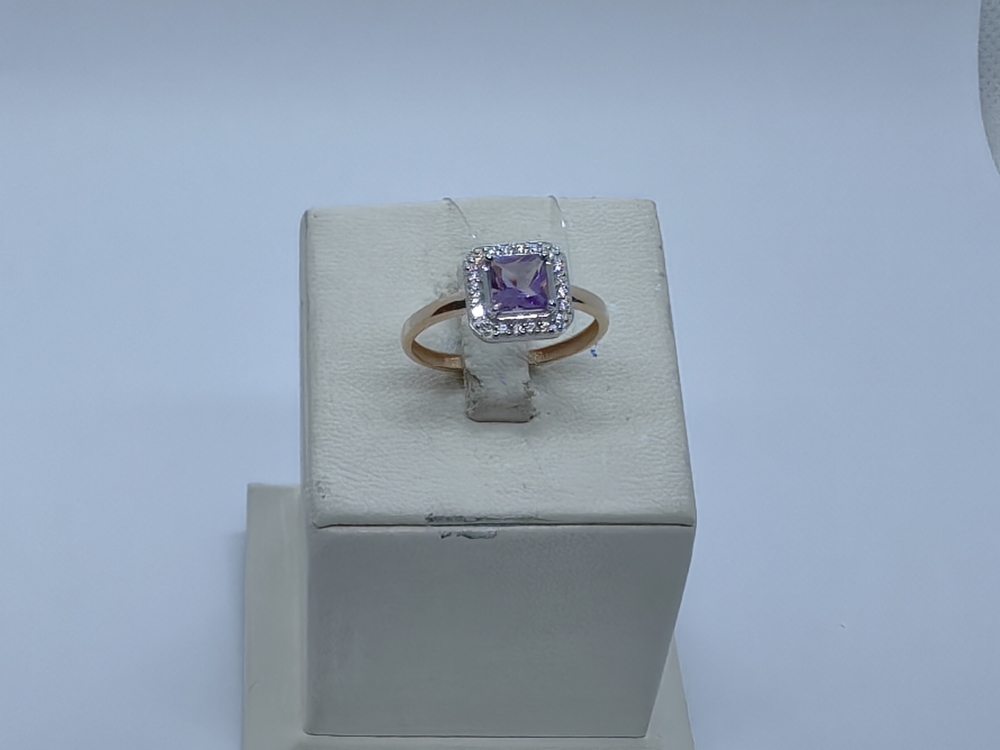 КОЛЬЦО АМЕТИСТ (Au 585)