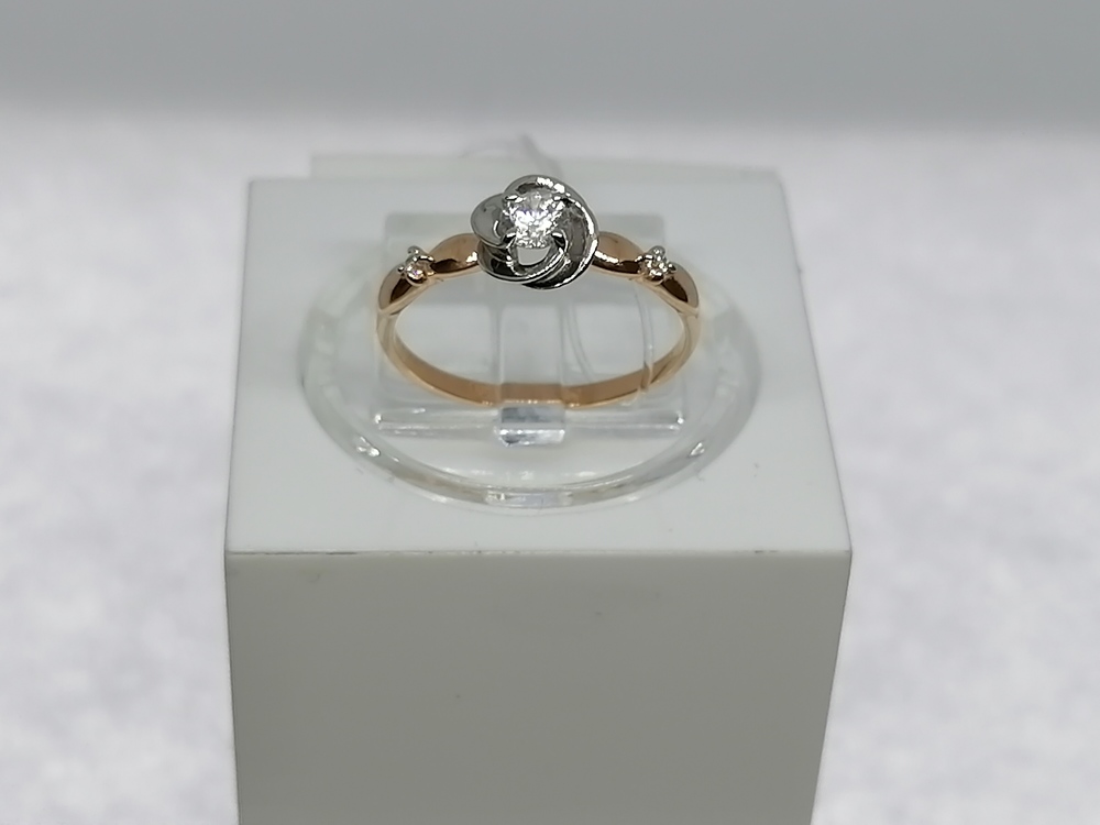 КОЛЬЦО С КАМНЯМИ (Au 585)