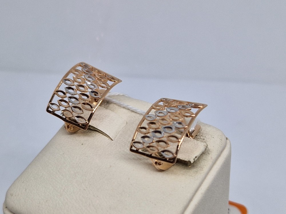 СБКМ585 СЕРЬГИ БЕЗ КАМНЯ (Au 585)