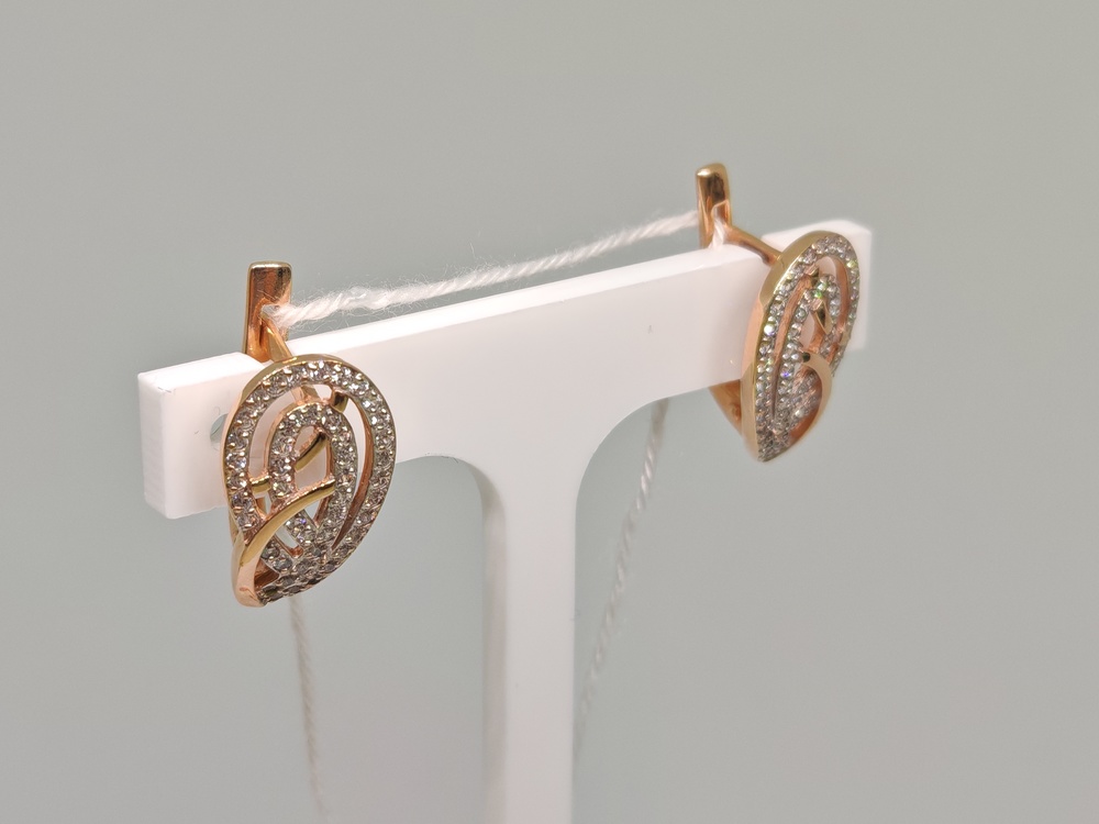 СКМИ585 СЕРЬГИ С КАМНЯМИ (Au 585)