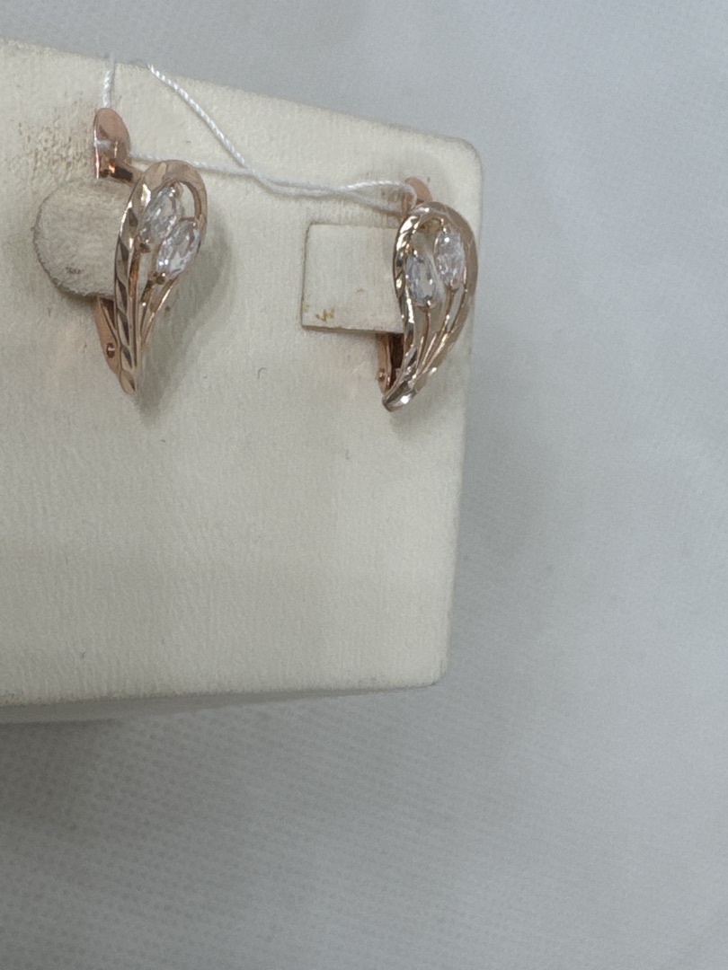 СКМИ585 СЕРЬГИ С КАМНЯМИ (Au 585)