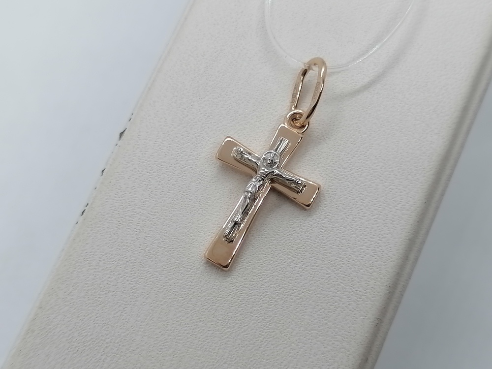 ПОДВЕСКА КРЕСТ без камня (Au 585)