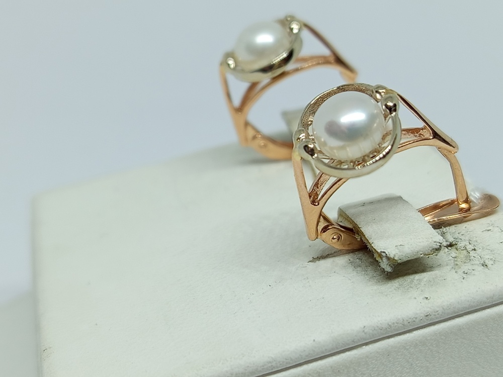 СКМ585 СЕРЬГИ С КАМНЕМ (Au 585)