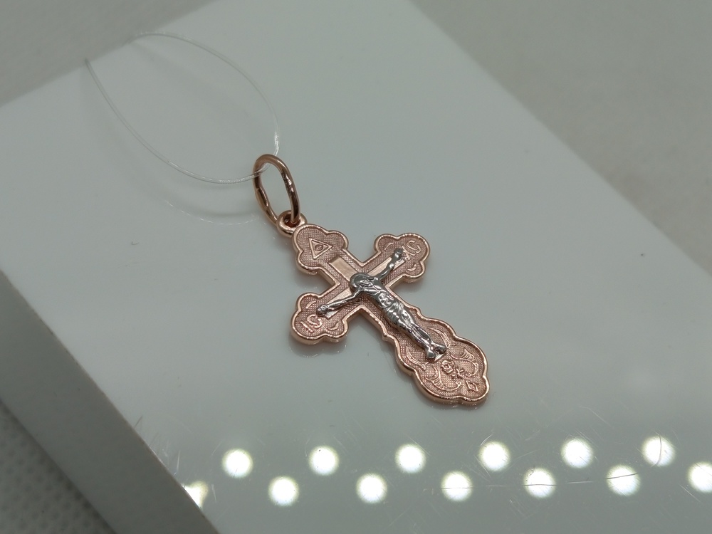 ПОДВЕСКА КРЕСТ без камня (Au 585)