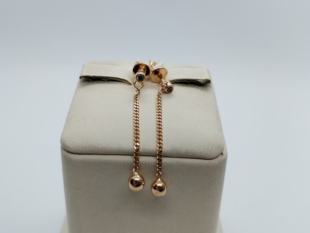 СПУС585 СЕРЬГИ ПУСЕТЫ (Au 585)