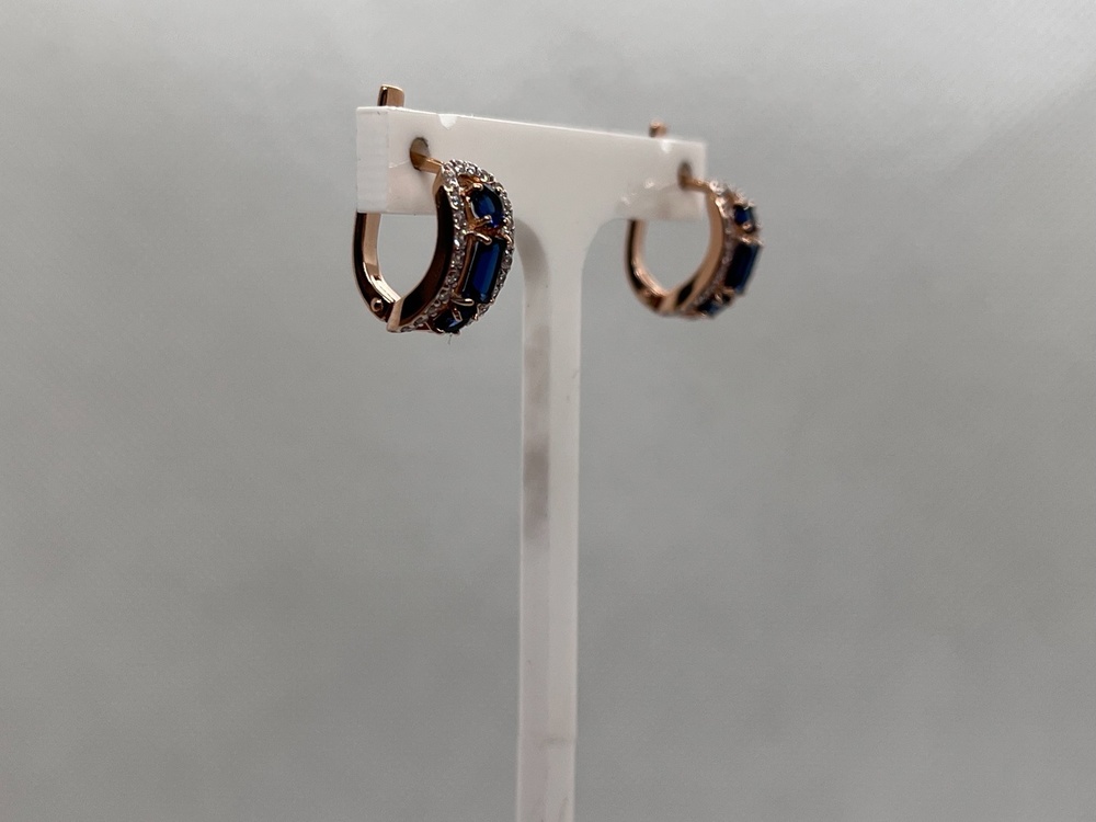 СКМИ585 СЕРЬГИ С КАМНЯМИ (Au 585)