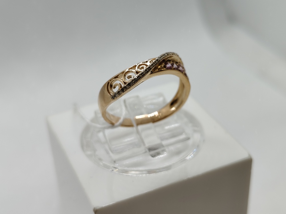 КОЛЬЦО С КАМНЯМИ (Au 585)