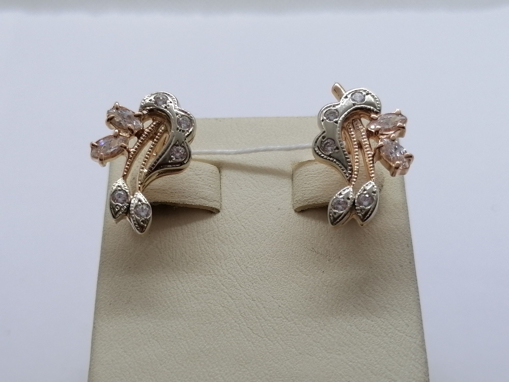 СЕРЬГИ С КАМНЯМИ (Au 585)