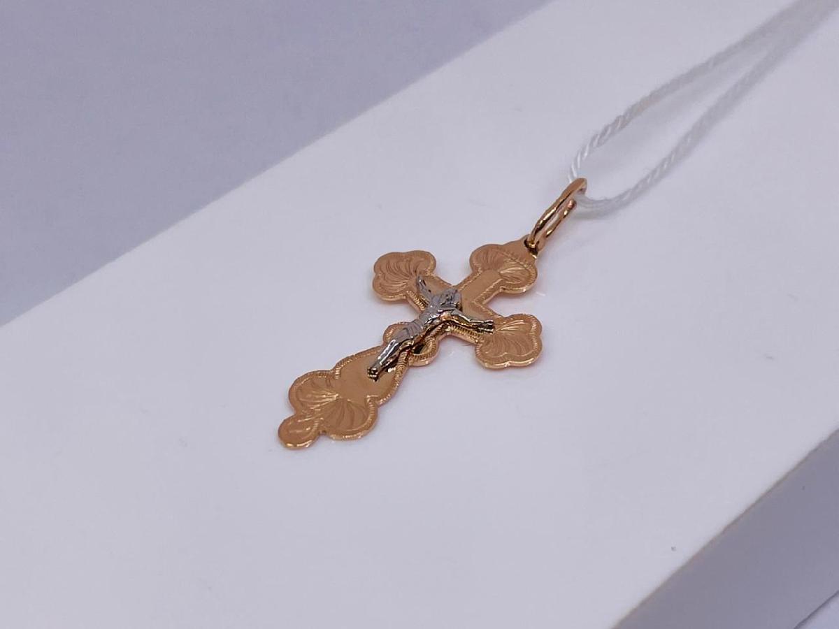 ПОДКБК585 ПОДВЕСКА КРЕСТ БЕЗ КАМНЯ (Au 585)