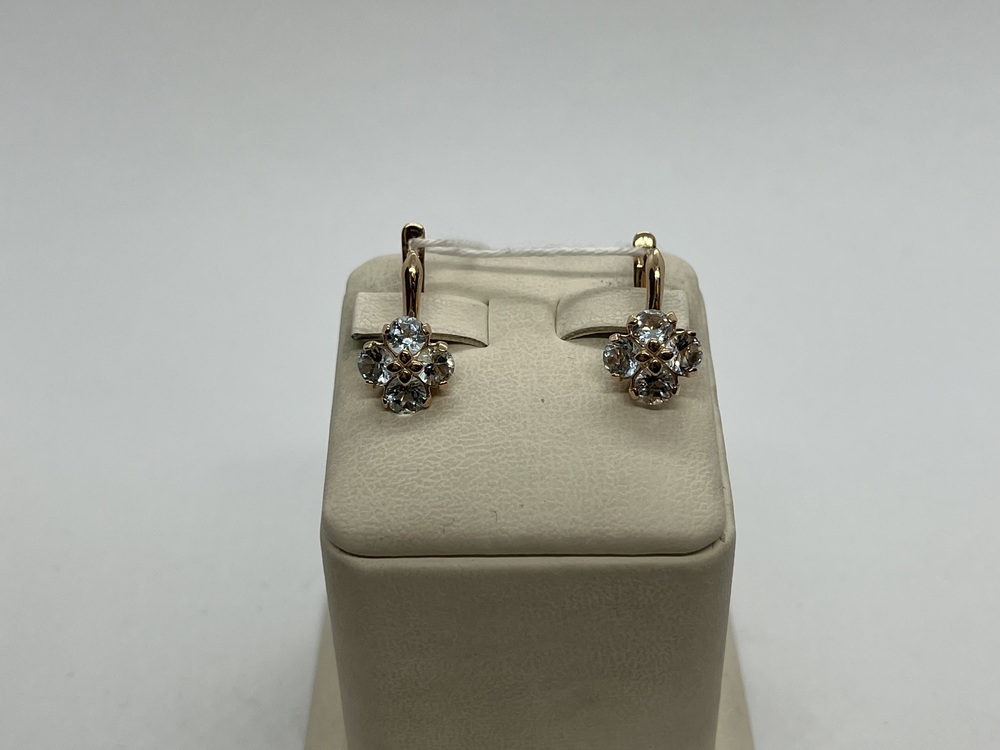 СКМИ585 СЕРЬГИ С КАМНЯМИ (Au 585)