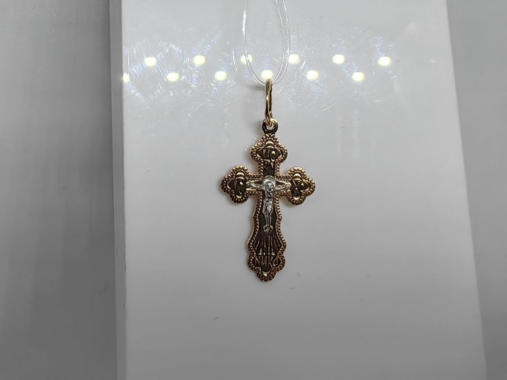 ПОДВЕСКА КРЕСТ без камня (Au 585)