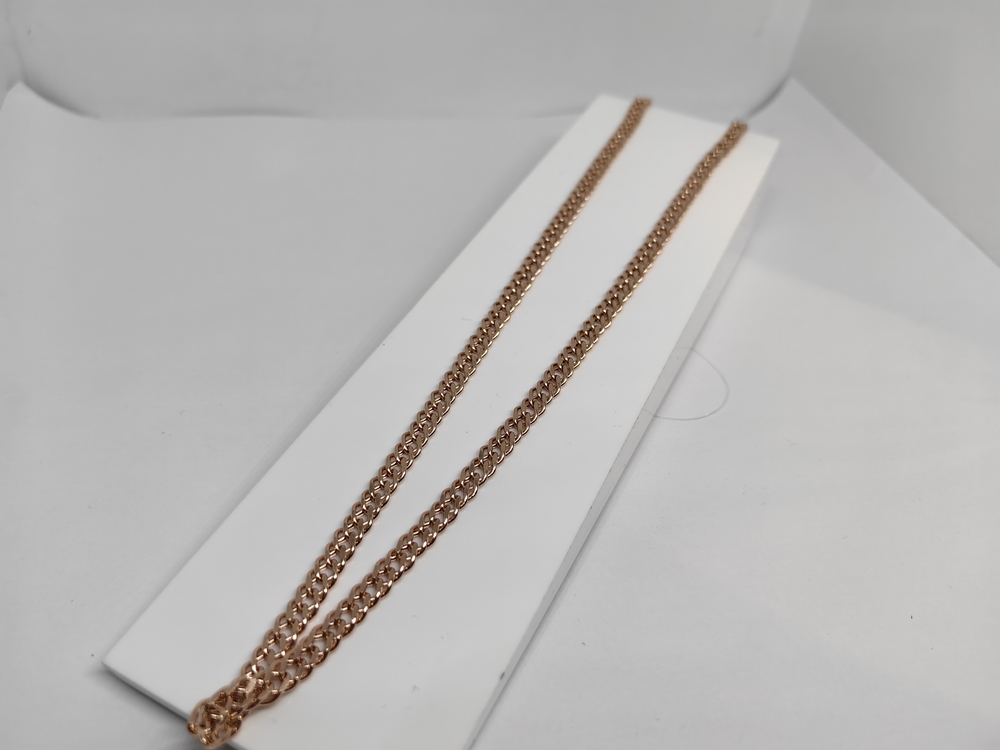 8080154П-55 ЦЕПЬ ПУСТОТЕЛАЯ Ромб двойной (Au 585)