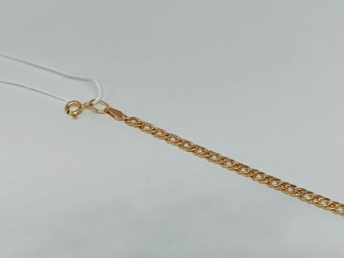 БРАСЛЕТ ПУСТОТЕЛЫЙ Ромб двойной Au 585