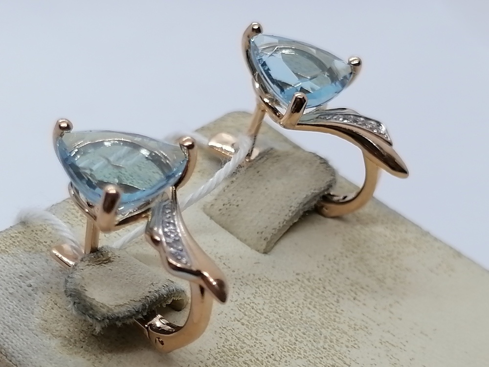 СКМИ585 СЕРЬГИ С КАМНЯМИ (Au 585)