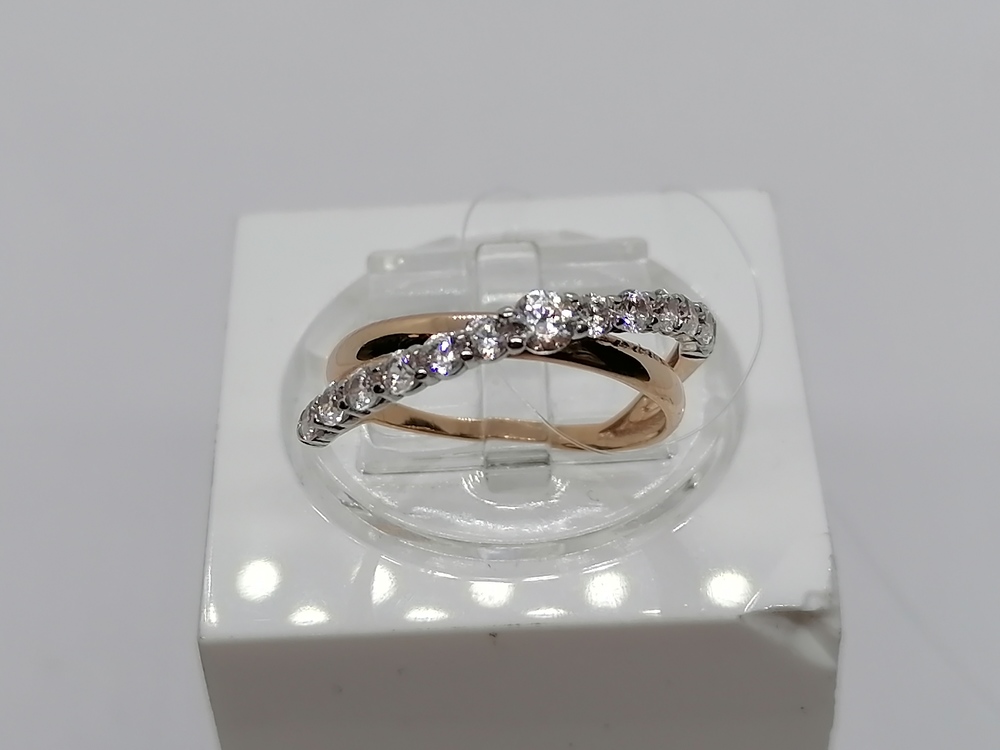 КОЛЬЦО С КАМНЯМИ (Au 585)