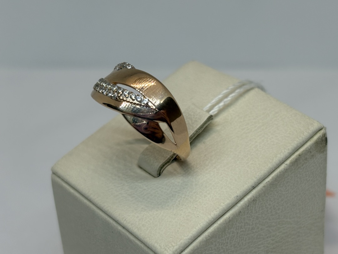 КОЛЬЦО С КАМНЯМИ (Au 585)