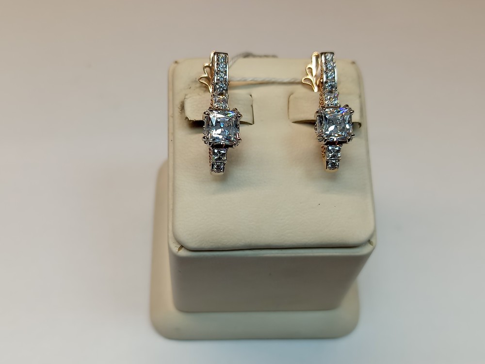 СКМИ585 СЕРЬГИ С КАМНЯМИ (Au 585)