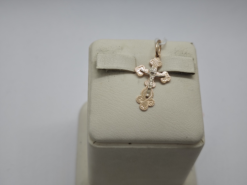 ПОДКБК585 ПОДВЕСКА КРЕСТ БЕЗ КАМНЯ (Au 585)