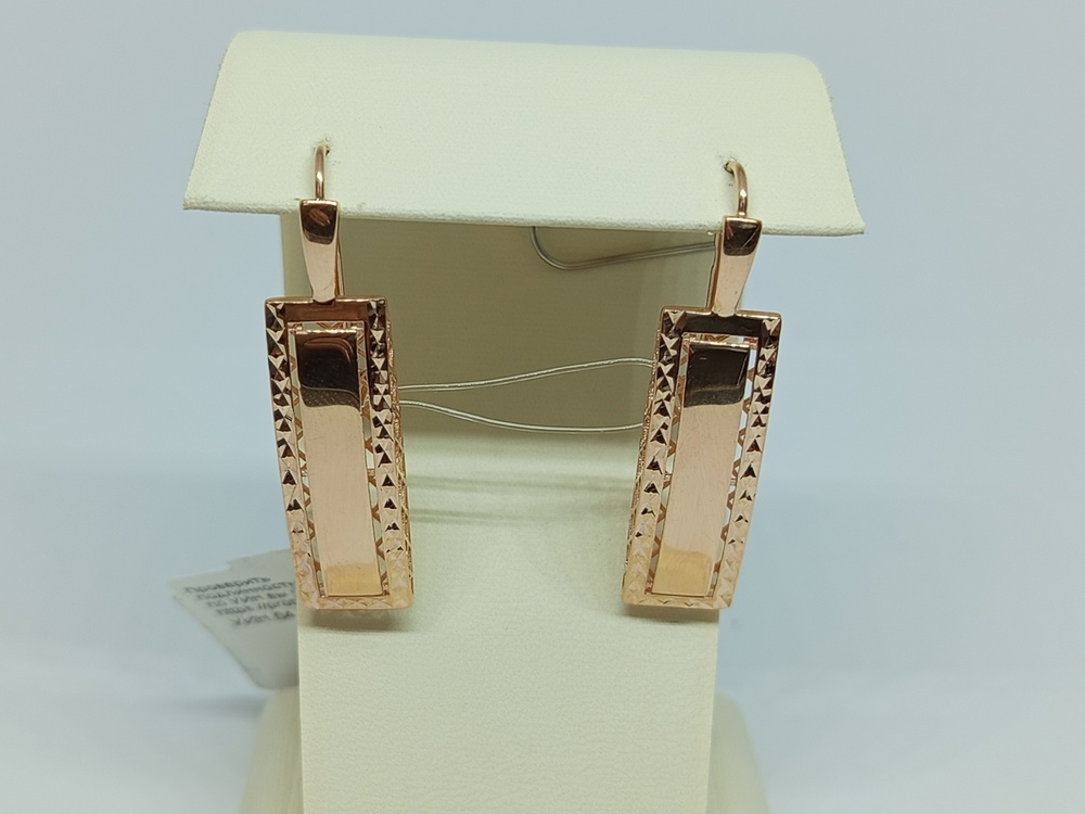 СЕРЬГИ ПЕТЕЛЬКА без камня (Au 585)