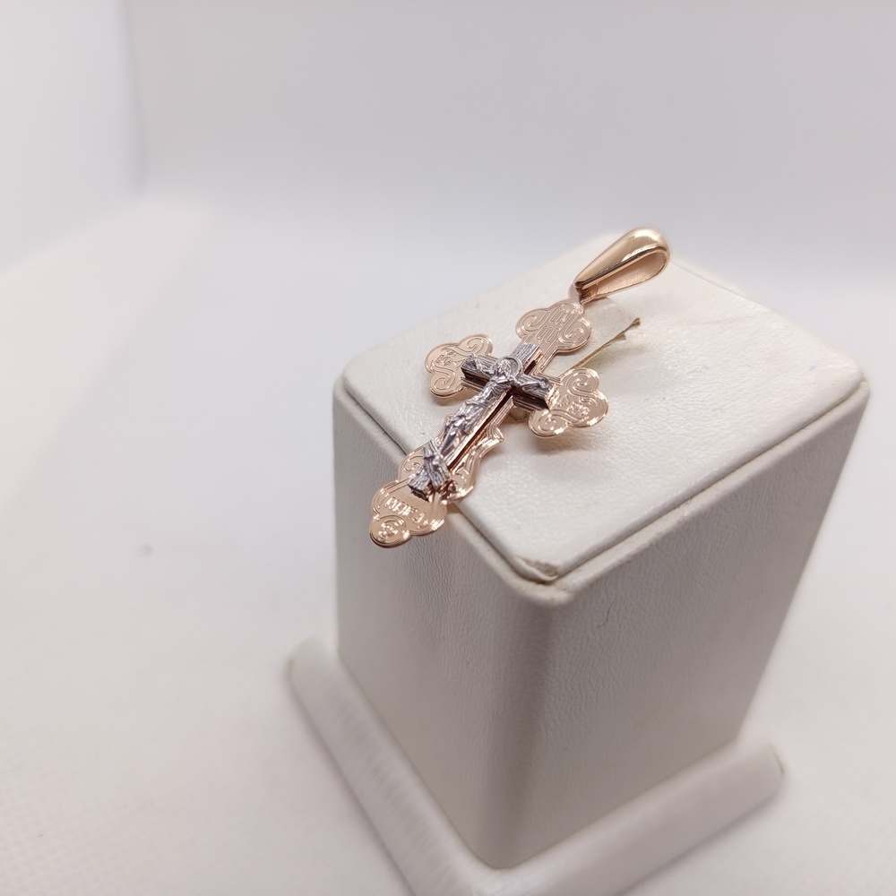 ПОДВЕСКА КРЕСТ без камня (Au 585)