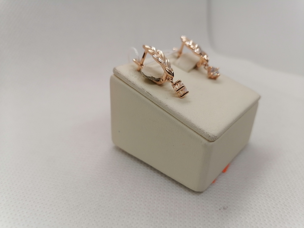 СЕРЬГИ С КАМНЕМ (Au 585)