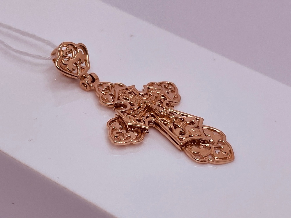 ПОДВЕСКА КРЕСТ БЕЗ КАМНЯ (Au 585)