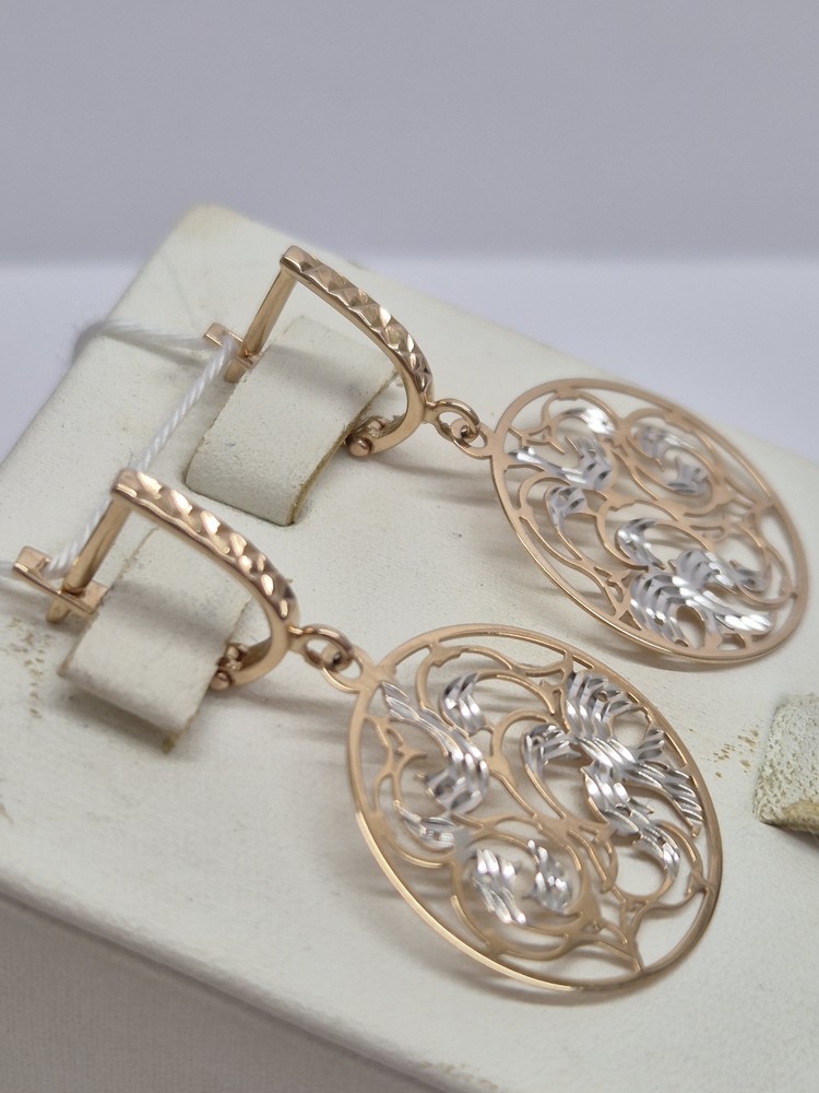 СБКМ585 СЕРЬГИ БЕЗ КАМНЯ (Au 585)