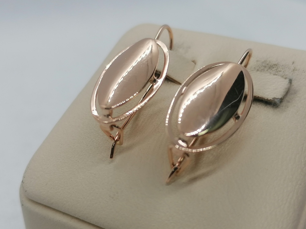 СБКМ585 СЕРЬГИ БЕЗ КАМНЯ (Au 585)